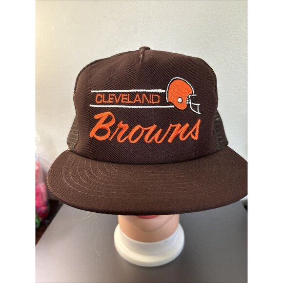 Vintage Cleveland Browns NFL strap Brown  hat Annco Pro Model Hat - Picture 1 of 5